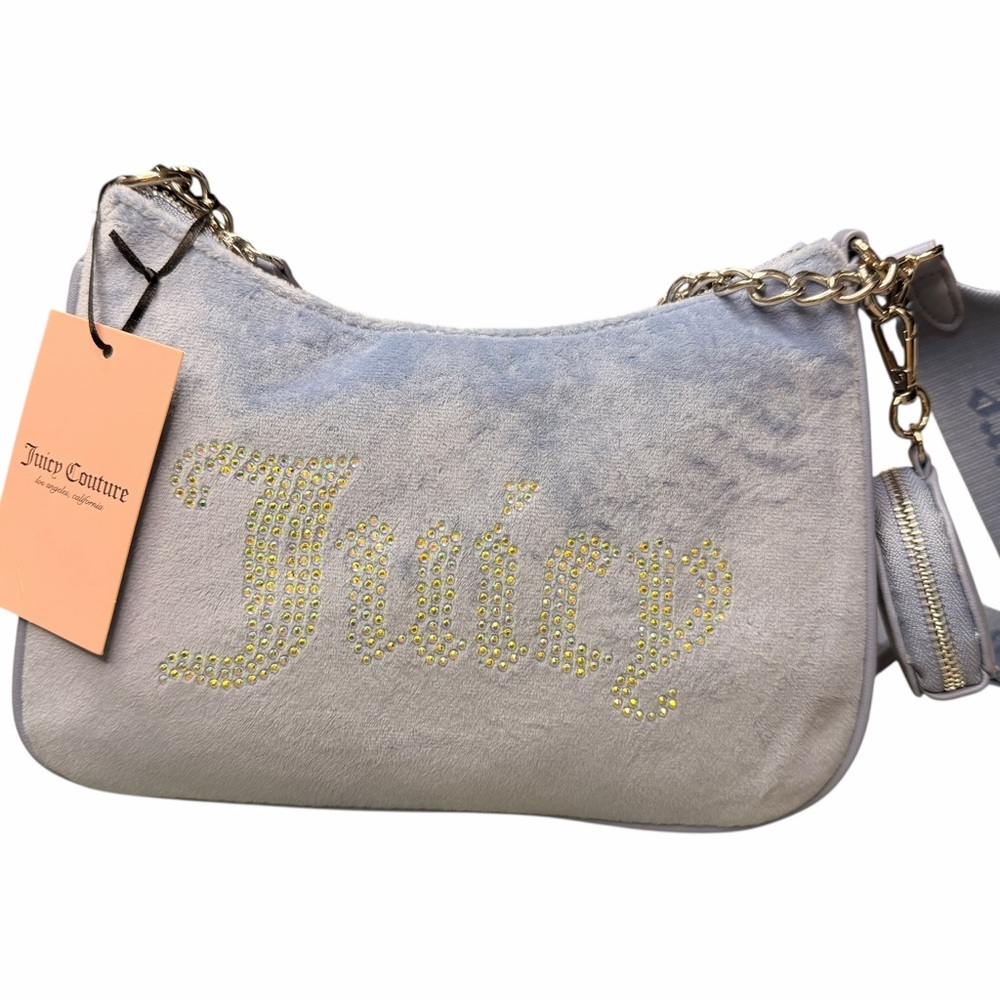 Juicy Couture Light Blue Shoulder Bag with Chain and Coin Purse - Picture 4 of 8